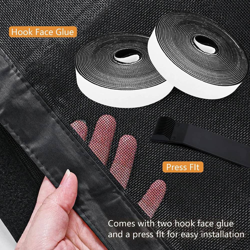 Magnetic Screen Door - Black, 60cm (W) x 180cm (H) for Caravan/RV: image 2