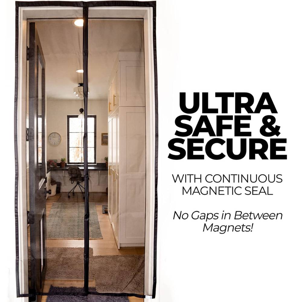 Magnetic Screen Door - Black, 60cm (W) x 180cm (H) for Caravan/RV: image 6